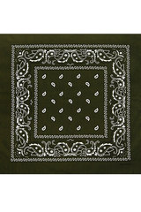 Бандана оливковая пейсли огурцы