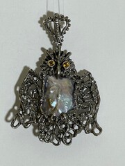 Сова  (кулон из серебра)