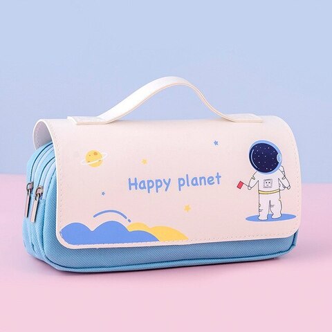 Penal \ Пенал \ Pencil bag Happy Planet ice blue