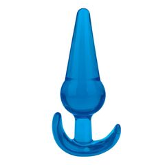 Голубая анальная пробка конической формы Medium Tapered Butt Plug - 12,7 см. - 