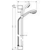 Душевой гарнитур 90 см 3 режима Hansgrohe Crometta 85 27766000