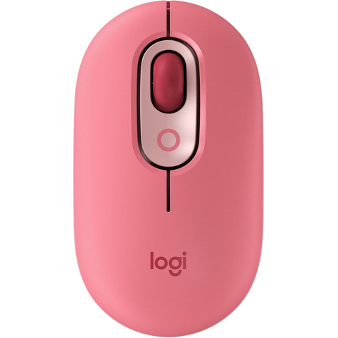 Мышь компьютерная Logitech POP Mouse with emoji,опт,беспров,USB,роз/крас