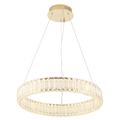 Подвесная светодиодная люстра Crystal Lux MUSIKA SP50W LED GOLD