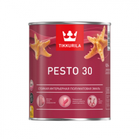 Tikkurila Euro Pesto 30 / Тиккурила Песто 30 эмаль алкидная для внутренних работ полуматовая