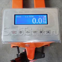 Тележка гидравлическая c весами CBY-CW 2.0 (2000 кг, 1150 мм, полиуретановые колеса)