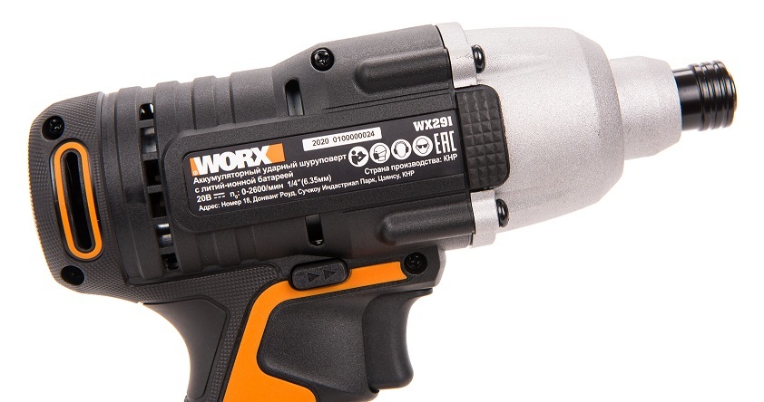 Винтоверт ударный аккумуляторный WORX WX291, 20В, 2Ач х1, с кейсом