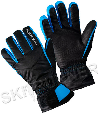 Тёплые зимние Перчатки Nordski Arctic Black-Blue  Membrane