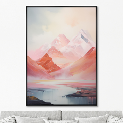 ArtNoMore - Репродукция картины на холсте Landscape collection, Pink Mountains, No 2, 2024г.
