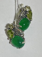 Море (серьги из серебра)