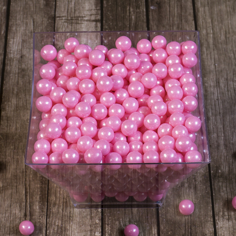 Сахарные шарики Розовые перламутровые 7 мм, кг