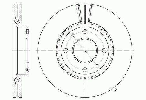 Диск тормозной вентилируемый G-brake  GR-02871