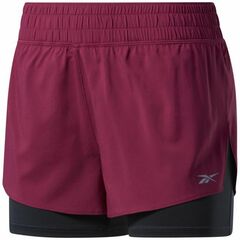 Женские теннисные шорты Reebok Workout Ready Run 2 in 1 Short W - punch berry