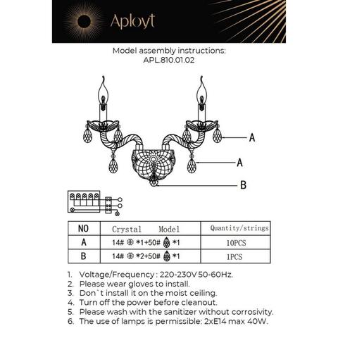 Настенный светильник Aployt Anula APL.810.01.02