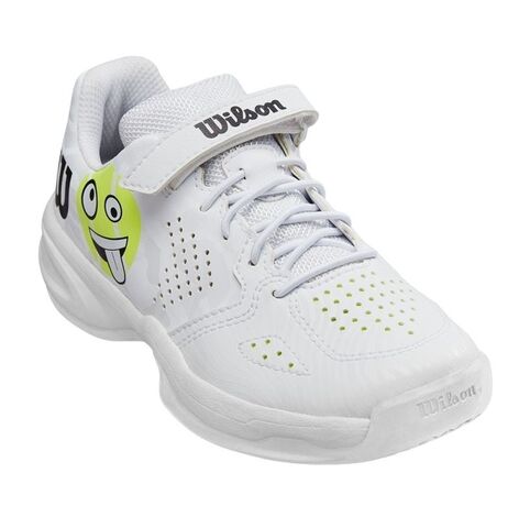 Детские теннисные кроссовки Wilson Kaos Emo K - white/safety yellow/startosphere