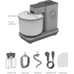 Тестомес Wilfa ProBaker KM1B-70 (черный)