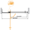 Cezares SLIDER-B-1-80/90-BR-NERO Душевая дверь