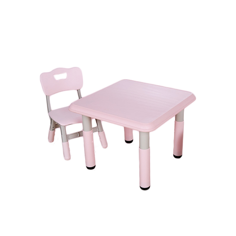 Пластиковый регулируемый квадратный стол + 1 стул