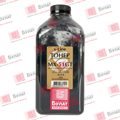 Тонер БУЛАТ s-Line MX-51GTBA для Sharp MX-4112 (Чёрный, банка 500 г), две банки на одну заправку, под заказ