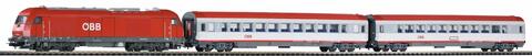 SmartControl WLAN Стартовый набор с тепловозом Rh 2016 ÖBB и 2-мя пассажирскими вагонами, рельсы на подложке