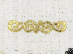 Термоаппликация орнамент, р. 18,5×4 см, золото