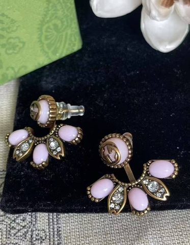 28417 -Серьги-джекеты трансформеры в форме цветка style by GUCCI