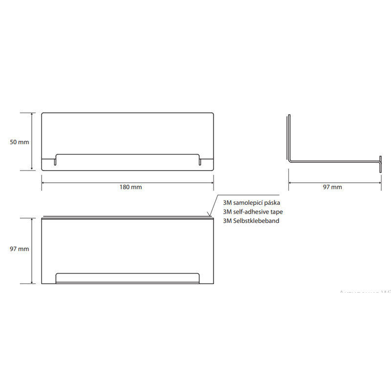 полка для душевой Bemeta нержавейка