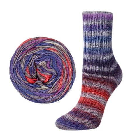 Пряжа Rellana Flotte Socke 4f. Perfect Tropical 1794