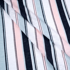 Флам с рисунком, 100% хлопок, 165 гр/м2, белый/т.синий (20176)