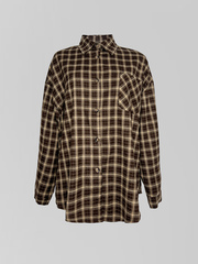 Рубашка Lan Lan 9136 удлиненная в клетку