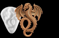 Силиконовый молд № 378 Дракон Большой левый