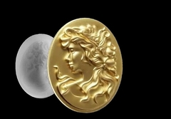 Силиконовый молд Камея Девушка № 21