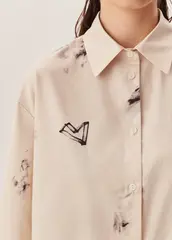 Рубашка WITH LOVE молочного цвета
