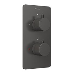 Aqueduto ACE0245 AQD ACENO Смеситель термостатический скрытого монтажа, 2 потребителя, со скрытой частью, оружейная сталь фото