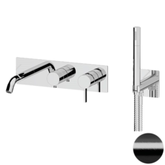 Remer MC53D2WBCFP Смеситель для ванны Remer Metrica MC53D2WBCFP, черный брашированный хром фото