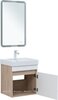 Aquanet 345350 Тумба с раковиной Оптима 50 цв. дуб светлый/белый сатин (345350)