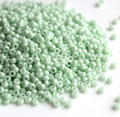15/0 RR-3328 Бисер круглый Миюки Светлый-ментол непрозрачный /Miyuki round 15/0 Opaque Light Mint