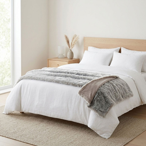 Плед CROSSBANA, 130x170, серый