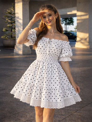 Сарафан платье летнее для девочки "Горошки"