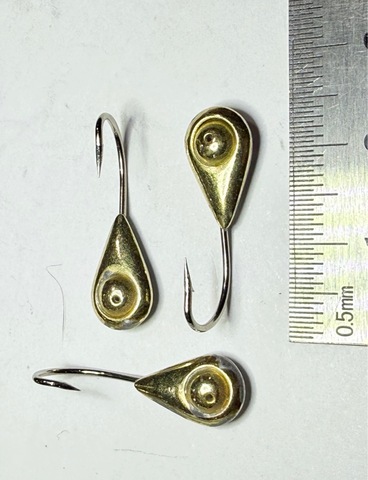Мормышка Mustad тип 165 цв: латунь (1,7гр. d-7,5х13мм)