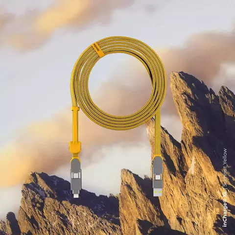Зарядный кабель 6-в-1 Rolling Square inCharge XL, Summit Yellow (3 м) до 100Вт