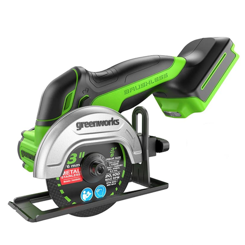 Углошлифовальная машина аккумуляторная Greenworks GD24UCS Арт. 3402007, 24V, бесщеточная,76 мм, без АКБ и ЗУ