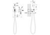 Aquatek AQ1319BGM AQ1319BGM ЕВРОПА комплект для гигиенического душа встроенный 2 отв. (смеситель + гигиеническая лейка + шланг), шлиф. черный хром