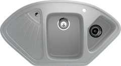 ULGRAN U-501  Угловая двухсекционная мойка с отверстием под смеситель