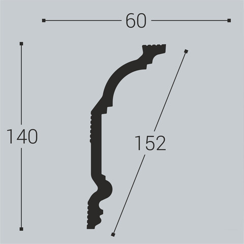 Карниз К2 140-60