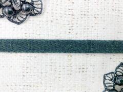 Лента киперная, хлопок, ш. 1 см, серо-зелёный