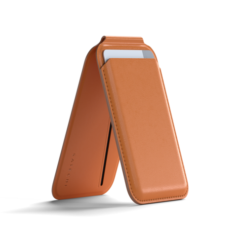 Чехол-бумажник Satechi Magnetic Wallet Stand MagSafe магнитная подставка iPhone, оранжевый
