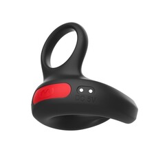 Черное эрекционное виброкольцо Cock Ring с пультом ДУ - 