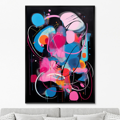 ArtNoMore - Репродукция картины на холсте The city night colors, No 1, 2024г.