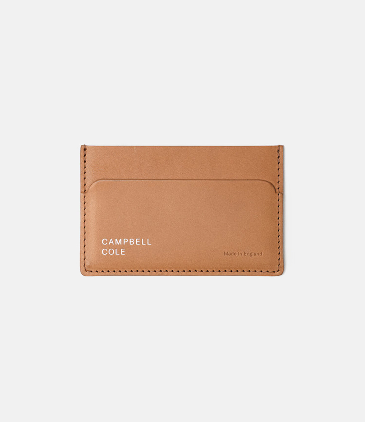 Campbell Cole Grove Card Holder Pebbled Tan — картхолдер из кожи