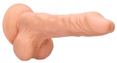 Телесный фаллоимитатор Realistic Dildo With Balls - 25 см. - 